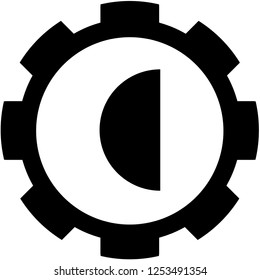 An Illustrated Icon Isolated on a Background - Last Quarter Moon