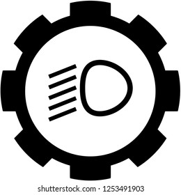 An Illustrated Icon Isolated on a Background - Dipped Headlights Light