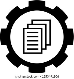 An Illustrated Icon Isolated on a Background - Documents