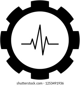 An Illustrated Icon Isolated on a Background - Heartbeat