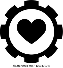 An Illustrated Icon Isolated on a Background - Heart