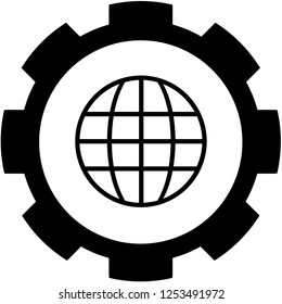 An Illustrated Icon Isolated on a Background - Globe