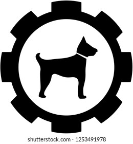 An Illustrated Icon Isolated on a Background - Guard Dog