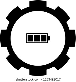 An Illustrated Icon Isolated on a Background - Full Battery