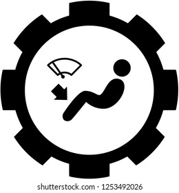 An Illustrated Icon Isolated on a Background - Foot well and Windscreen Fans