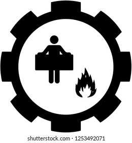 An Illustrated Icon Isolated on a Background - Fire Blanket