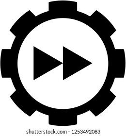 An Illustrated Icon Isolated on a Background - Fast Forward