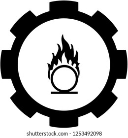 An Illustrated Icon Isolated on a Background - Extreme Heat and Fire