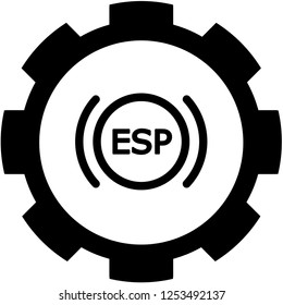An Illustrated Icon Isolated on a Background - Electronic Stability Programme Light