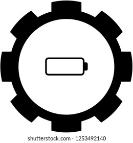 An Illustrated Icon Isolated on a Background - Empty Battery