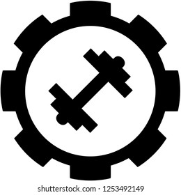 An Illustrated Icon Isolated on a Background - Dumbbell