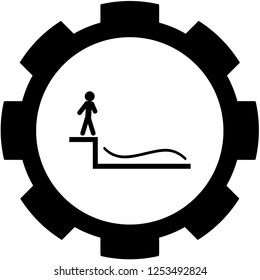 An Illustrated Icon Isolated on a Background - Beware of Shallow Water