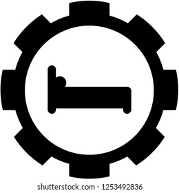 An Illustrated Icon Isolated on a Background - Bed