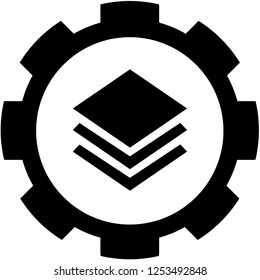 An Illustrated Icon Isolated on a Background - Diamond Layers