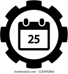 An Illustrated Icon Isolated on a Background - Daily Calendar