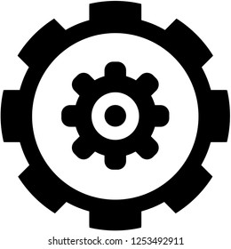 An Illustrated Icon Isolated on a Background - Cog