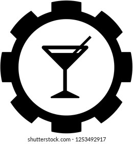 An Illustrated Icon Isolated on a Background - Cocktail