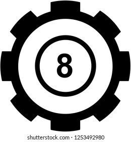 An Illustrated Icon Isolated on a Background - Circle 8 Outline