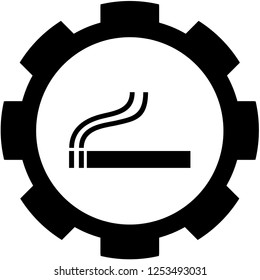 An Illustrated Icon Isolated on a Background - Cigarette