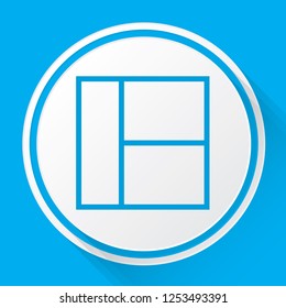 An Illustrated Icon Isolated on a Background - Web Wireframe 3 Way Split