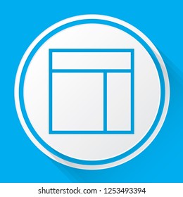 An Illustrated Icon Isolated on a Background - Web Wireframe Split Top and Left