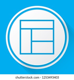 An Illustrated Icon Isolated on a Background - Web Wireframe 4 Way Split