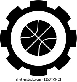 An Illustrated Icon Isolated on a Background - Basketball