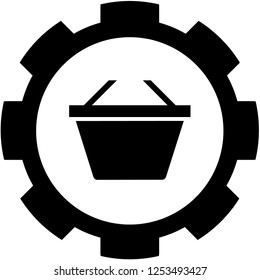 An Illustrated Icon Isolated on a Background - Basket