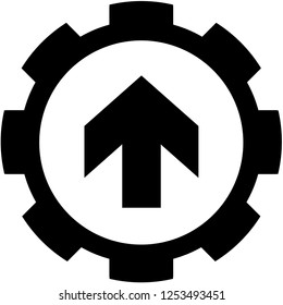 An Illustrated Icon Isolated on a Background - Arrow Up