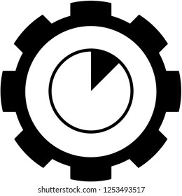An Illustrated Icon Isolated on a Background - 12 Percent Pie Chart