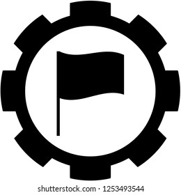 An Illustrated Icon Isolated on a Background - 3D Waving Flag