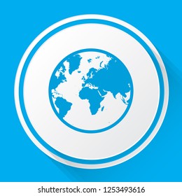 An Illustrated Icon Isolated on a Background - World North America South America Europe Asia