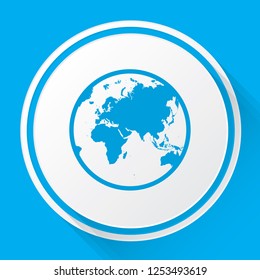 An Illustrated Icon Isolated on a Background - World Europe Asia Oceania