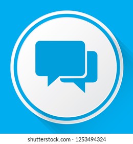 An Illustrated Icon Isolated on a Background - Square Message Bubbles