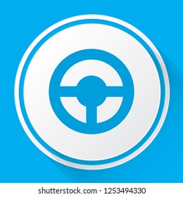 An Illustrated Icon Isolated on a Background - Steering Wheel
