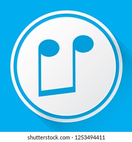 An Illustrated Icon Isolated on a Background - Upside Down Quavers