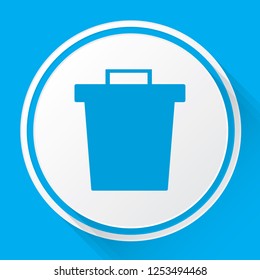 An Illustrated Icon Isolated on a Background - Trash Can