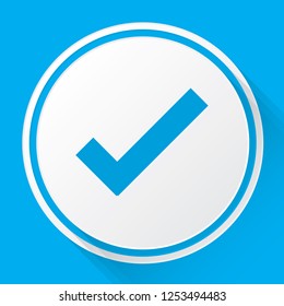 An Illustrated Icon Isolated on a Background - Tick Success