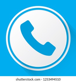 An Illustrated Icon Isolated on a Background - Telephone