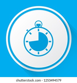An Illustrated Icon Isolated on a Background - Stopwatch 3 Quarters Complete