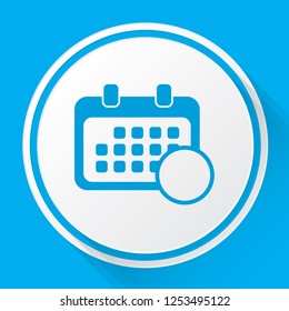 An Illustrated Icon Isolated on a Background - Rounded Calendar Empty