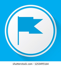 An Illustrated Icon Isolated on a Background - Square Cut Out Flag Waving