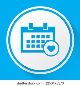 An Illustrated Icon Isolated on a Background - Square Calendar Favourite