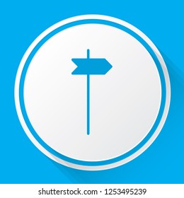 An Illustrated Icon Isolated on a Background - Sign Post Right