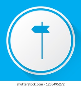 An Illustrated Icon Isolated on a Background - Sign Post Left