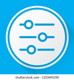 An Illustrated Icon Isolated on a Background - Settings Horizontal