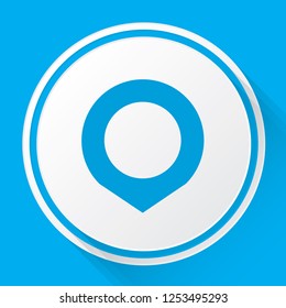 An Illustrated Icon Isolated on a Background - Short Map Pointer Open
