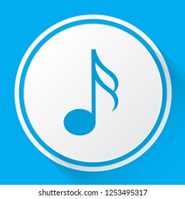 An Illustrated Icon Isolated on a Background - Semi Quaver