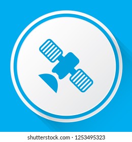 An Illustrated Icon Isolated on a Background - Satellite