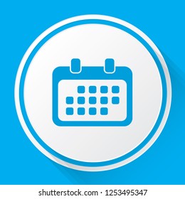 An Illustrated Icon Isolated on a Background - Rounded Calendar